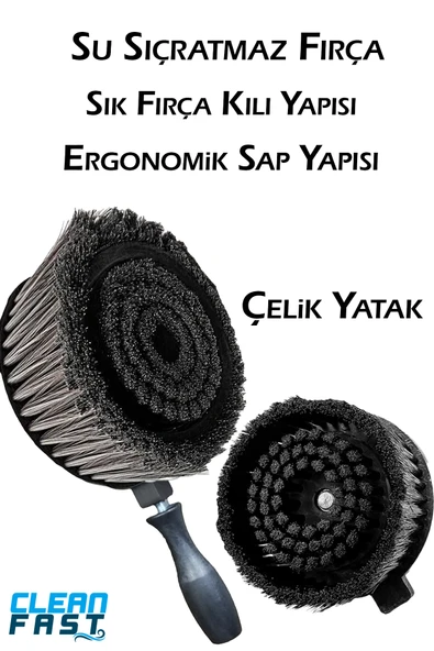 Su Sıçratmayan Fırça Koltuk Yıkama Temizleme Fırçası - 4