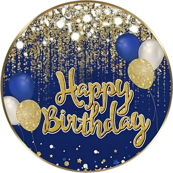 Yenilebilir Yuvarlak Pasta Resim Baskısı 20 cm Şekerli Kağıt Happy Birthday Temalı 73 ürün görseli