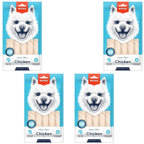 Wanpy Tavuklu Krema Köpek Ödülü 5x14 Gr x 4 Adet ürün görseli