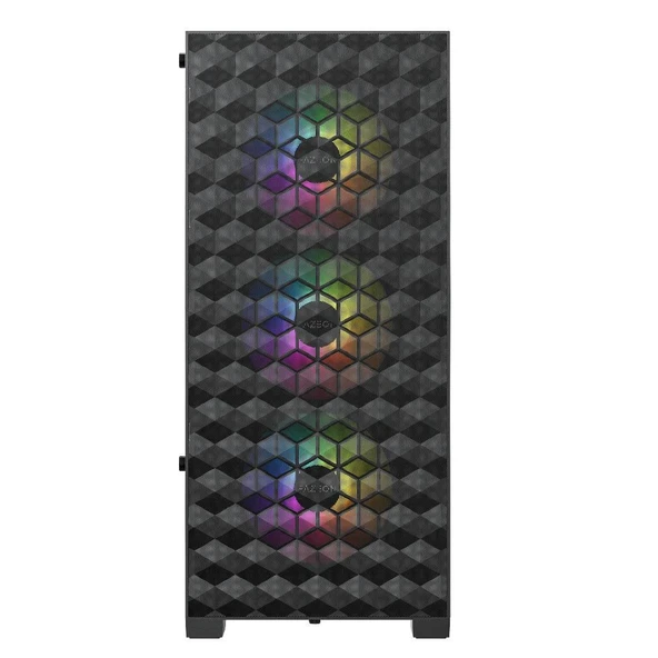 FAZEON F6 650W 80+ Bronze Tempered Glass Mesh 4x ARGB Fanlı USB 3.0 ATX Bilgisayar Kasası - Resim 2