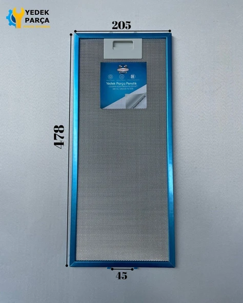 Truva Uyumlu 20219345 Davlumbaz EN 205 MM BOY 478 MM Filtresi 20,5X47,8 CM Aspiratör Yağ Filtre ürün görseli