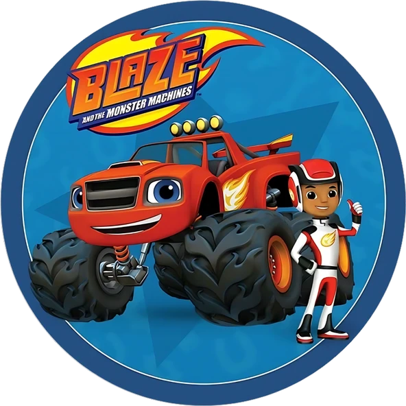 Yenilebilir Yuvarlak Pasta Resim Baskısı 20 cm Şekerli Kağıt Blaze Temalı 40 ürün görseli