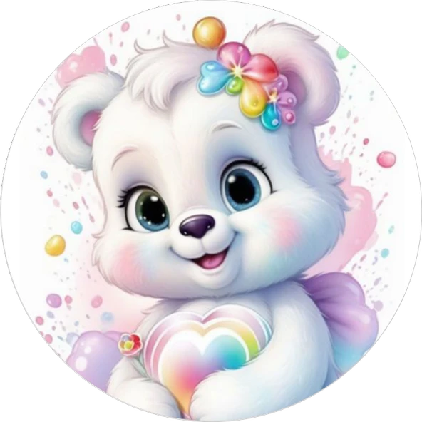 Yenilebilir Yuvarlak Pasta Resim Baskısı 20 cm Şekerli Kağıt Ayıcık Temalı 132 ürün görseli