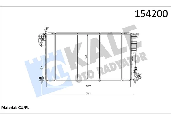 Psa Motor Radyator Partner (2 Sira) - Kale 0403032pa ürün görseli 1
