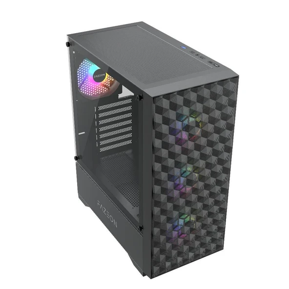 FAZEON F6 650W 80+ Bronze Tempered Glass Mesh 4x ARGB Fanlı USB 3.0 ATX Bilgisayar Kasası - Resim 3