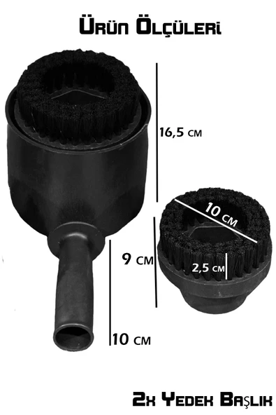 Yeni Nesil Su Sıçratmayan Fırça Seti Koltuk Yıkama Temizleme Fırçası - 3
