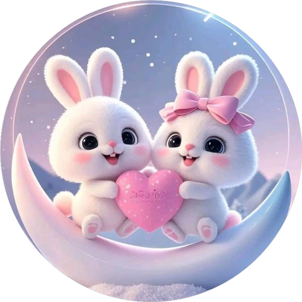 Yenilebilir Yuvarlak Pasta Resim Baskısı 20 cm Şekerli Kağıt Tavşan Temalı 130 ürün görseli