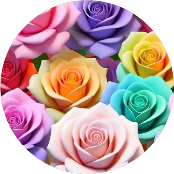 Yenilebilir Yuvarlak Pasta Resim Baskısı 20 cm Şekerli Kağıt Gül Temalı 104 ürün görseli