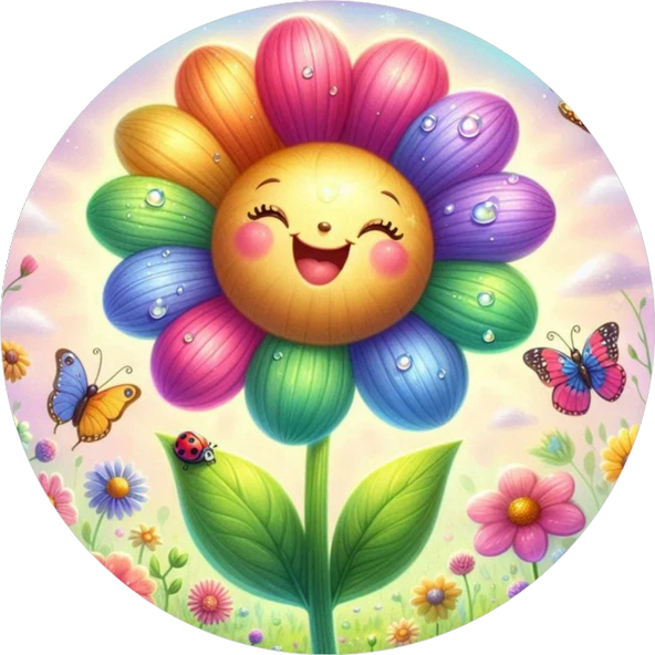 Yenilebilir Yuvarlak Pasta Resim Baskısı 20 cm Şekerli Kağıt Çiçek Temalı 109 ürün görseli