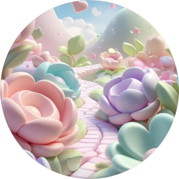 Yenilebilir Yuvarlak Pasta Resim Baskısı 20 cm Şekerli Kağıt Çiçek Temalı 123 ürün görseli