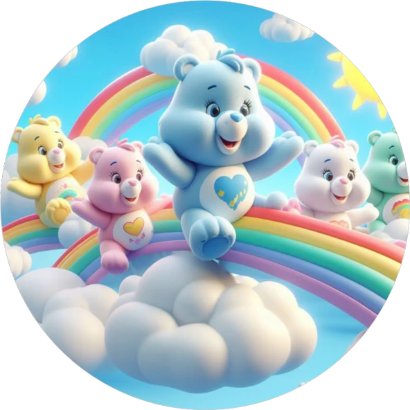 Yenilebilir Yuvarlak Pasta Resim Baskısı 20 cm Şekerli Kağıt Ayıcık Temalı 113 ürün görseli