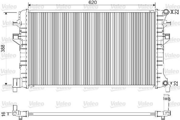 Vag Motor Su Radyatoru Golf VII A3 Leon Octavıa 1.2 1.4 1.6 13> - Valeo 733121 ürün görseli
