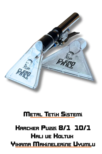 Halı ve Koltuk Yıkama Başlığı Vakum Aparatı Metal Tetikli Karcher Puzzi 8/1 10/1 Uyumlu - 2