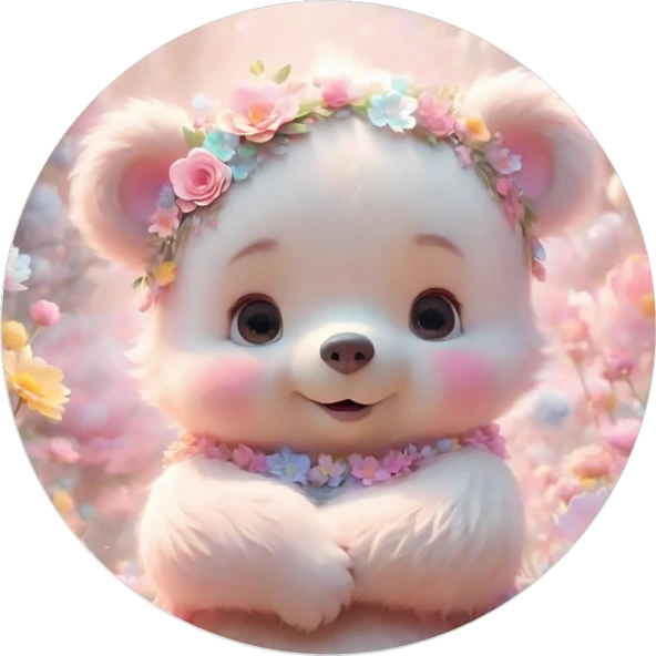 Yenilebilir Yuvarlak Pasta Resim Baskısı 20 cm Şekerli Kağıt Ayıcık Temalı 90 ürün görseli