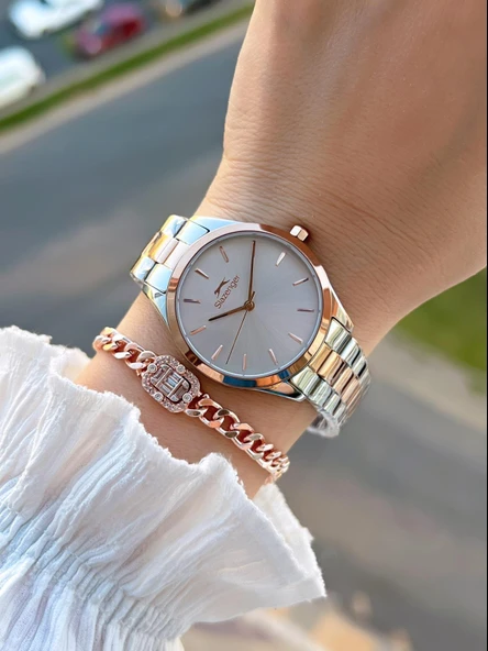 Slazenger Çelik Kordon 5 Atm Suya Dayanıklı 2 Yıl Garantili Kadın Kol Saati SL.1915.3.03 - Resim 2