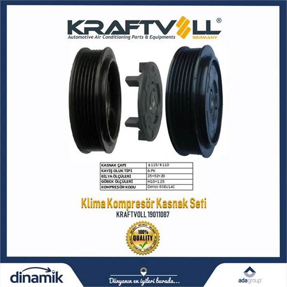 Vag Klima Kompresor Kasnak Seti Vw Polo New Model - Kraftvoll 19011087 ürün görseli 1