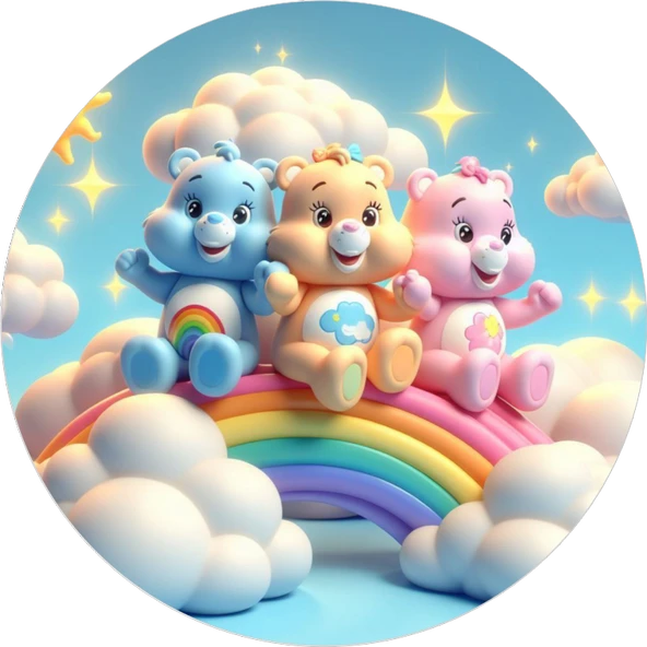 Yenilebilir Yuvarlak Pasta Resim Baskısı 20 cm Şekerli Kağıt Ayıcık Temalı 107 ürün görseli