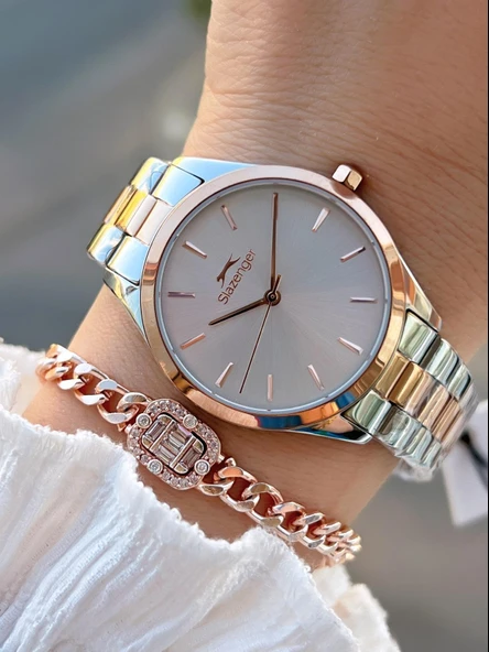 Slazenger Çelik Kordon 5 Atm Suya Dayanıklı 2 Yıl Garantili Kadın Kol Saati SL.1915.3.03 ürün görseli