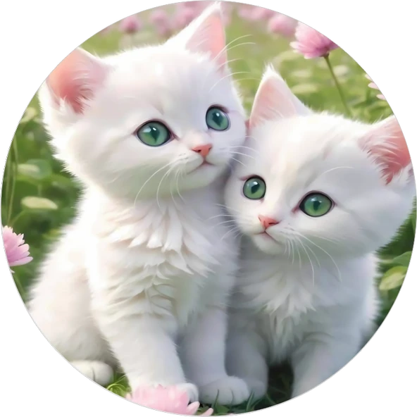 Yenilebilir Yuvarlak Pasta Resim Baskısı 20 cm Şekerli Kağıt Kedi Temalı 101 ürün görseli