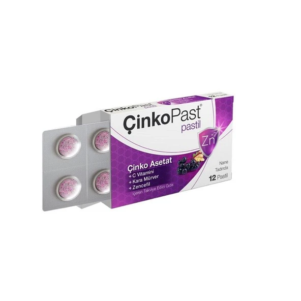 Çinkopast Nane Zencefil Karamürver 12 Pastil ürün görseli