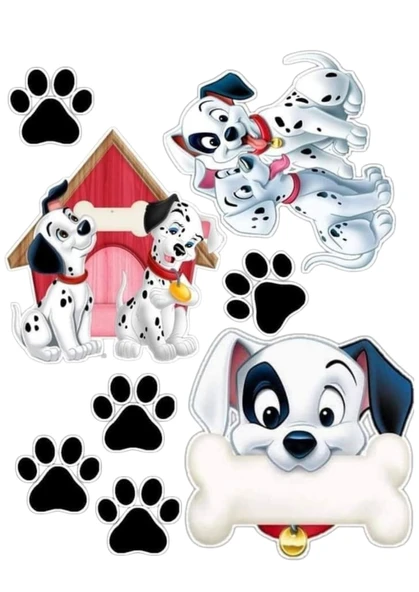 Yenilebilir Şekerli Kağıt Baskısı Cupcake ve Pasta Resim Baskı Dalmaçyalı Temalı 85 ürün görseli