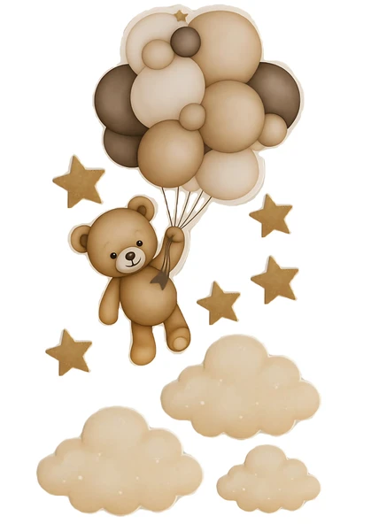 Yenilebilir Şekerli Kağıt Baskısı Cupcake ve Pasta Resim Baskı Ayıcık Temalı 34 ürün görseli