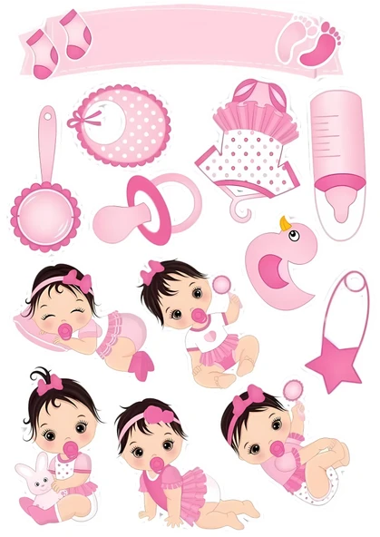 Yenilebilir Şekerli Kağıt Baskısı Cupcake ve Pasta Resim Baskı Bebek Eşyaları 50 ürün görseli