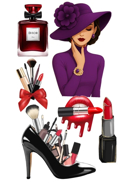 Yenilebilir Şekerli Kağıt Baskısı Cupcake ve Pasta Resim Baskı Süslü Kadın Temalı 70 ürün görseli