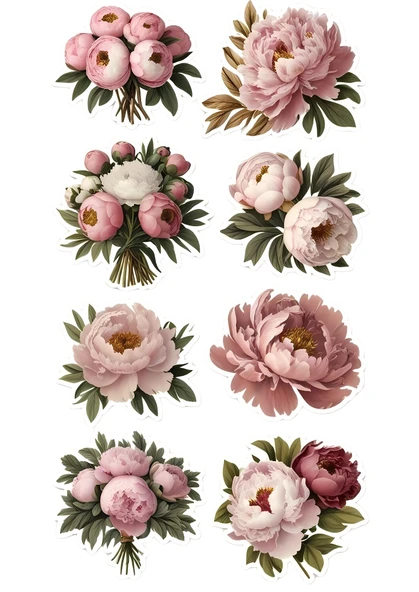 Yenilebilir Şekerli Kağıt Baskısı Cupcake ve Pasta Resim Baskı Çiçek Temalı 08 ürün görseli