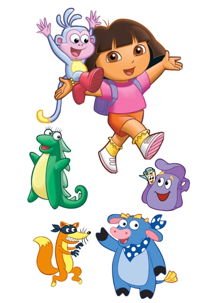 Yenilebilir Şekerli Kağıt Baskısı Cupcake ve Pasta Resim Baskı Dora Temalı 88 ürün görseli