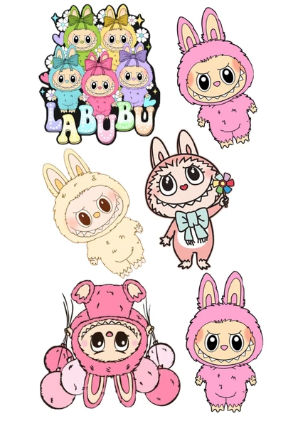 Yenilebilir Şekerli Kağıt Baskısı Cupcake ve Pasta Resim Baskı Labubu Temalı 97 ürün görseli 1