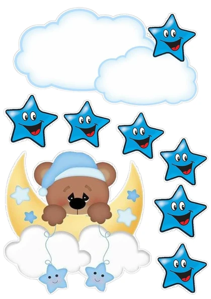 Yenilebilir Şekerli Kağıt Baskısı Cupcake ve Pasta Resim Baskı Ayıcık Temalı 78 ürün görseli