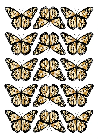 Yenilebilir Şekerli Kağıt Baskısı Cupcake ve Pasta Resim Baskı Kelebek Temalı 05 ürün görseli