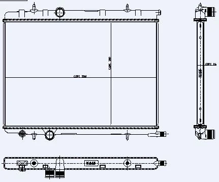 Psa Motor Su Radyator P307 C4 1,4 Hdi / 2,0 Klimalı Partner II Berlingo II Xsara II Xsara Picasso Klimal - Kale 2045011ab - Resim 1