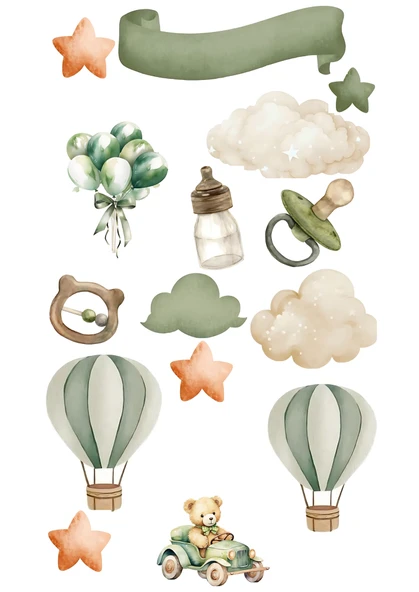 Yenilebilir Şekerli Kağıt Baskısı Cupcake ve Pasta Resim Baskı Bebek Eşyaları Temalı 33 ürün görseli