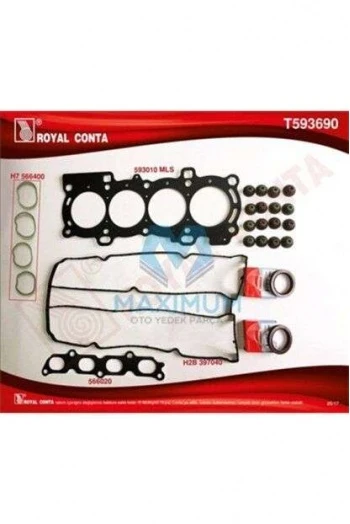 Ford Ust Takım Conta (cortego Keceli+subap Lastıklı) S,k,c Dahıl Focus II 03>07 Focus II C Max 04>07 1,6 - Royal T593690 ürün görseli 1