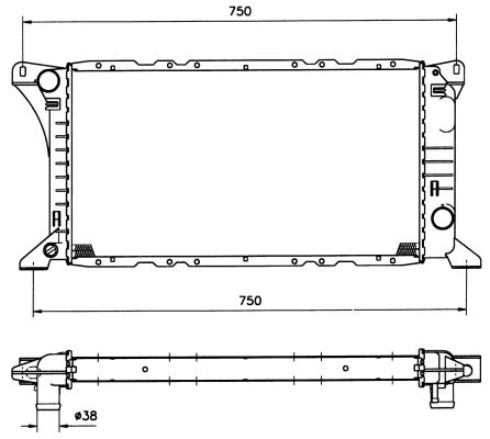 Ford Motor Su Radyatoru Transıt 2,5 D 86>91 Manuel - Nrf 506212 ürün görseli