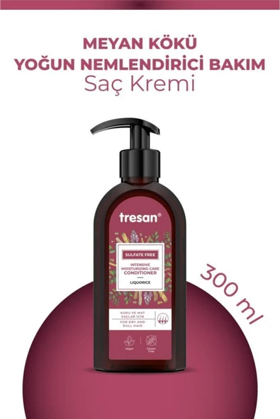 Tresan Meyan Kökü Yoğun Nemlendirici Sülfatsız Bakım Saç Kremi 300 ml ürün görseli