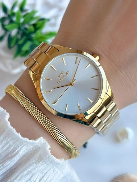 Slazenger Yeni Sezon Elite Model 50 Mt Suya Dayanıklı Bileklik Hediyeli Kadın Kol Saati VS.BLKT.0598 ürün görseli