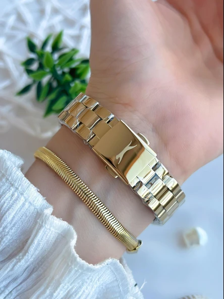 Slazenger Yeni Sezon Elite Model 50 Mt Suya Dayanıklı Bileklik Hediyeli Kadın Kol Saati VS.BLKT.0598 - Resim 3