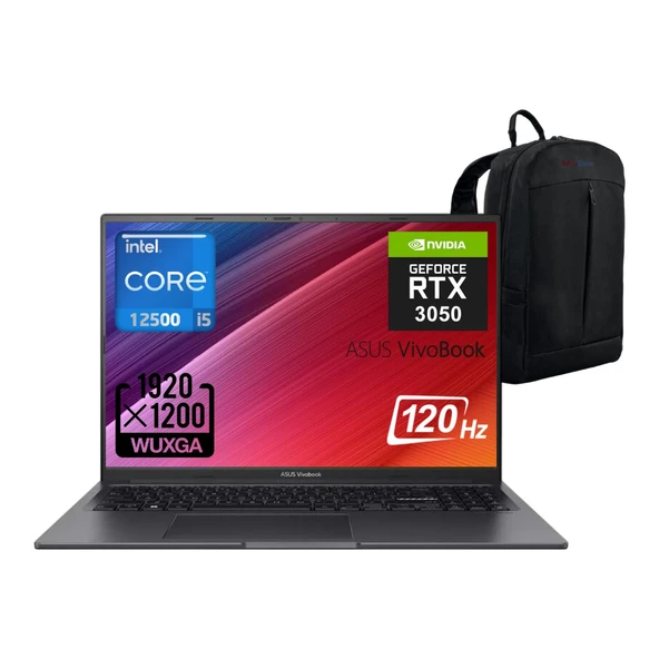Vivobook 16X K3605ZC Intel Core I5 12500H 16GB 1tb SSD RTX3050 120Hz Wuxga IPS 16" Windows 11 Taşınabilir Bilgisayar - Webzone Çanta Wz3