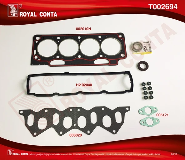 MOTOR UST TAKIM CONTASI R11 FLASH R21 1.7 (SKT KECELI) - ROYAL T002694 - 1