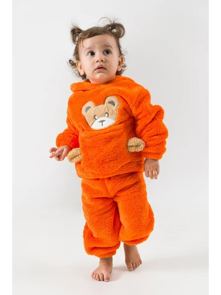 Welsoft Peluş Unisex Kışlık Bebek Takımları Çocuk Giyim Bebek Kıyafeti çocuk kostümü Welsoft Takım - 1
