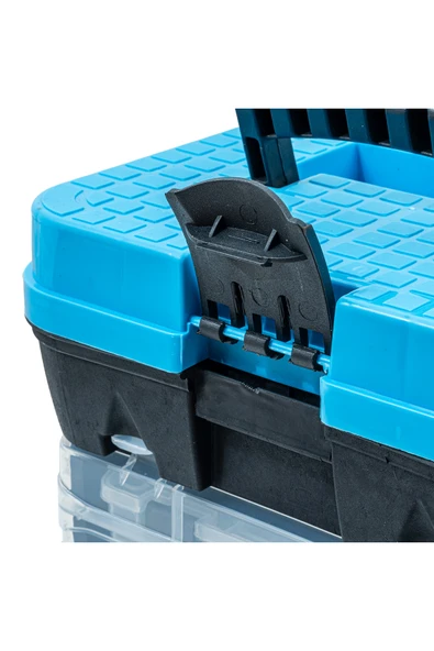 Tabureli Balıkçı Takım Çantası - 4 Çekmeceli - Mavi - Resim 7