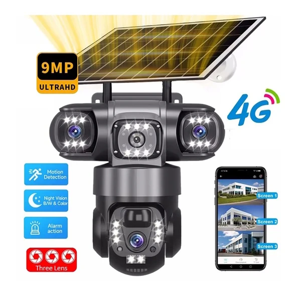 O-Kam 6060 6 MP Solar Güneş Enerjili Gece Görüşlü IP Güvenlik Kamerası - 7