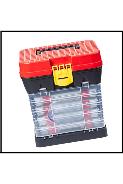 Uyguna-Yakala 4 Çekmeceli Tabureli Balıkçı Takım Çantası-ZM.017 - Resim 2