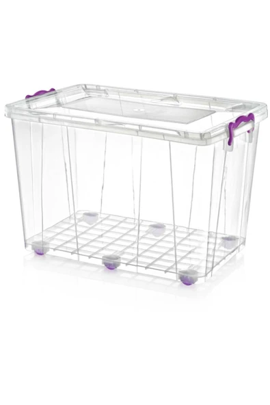 3 Adet Tekerlekli Saklama Kutusu 50 Litre Sa450 ürün görseli 1