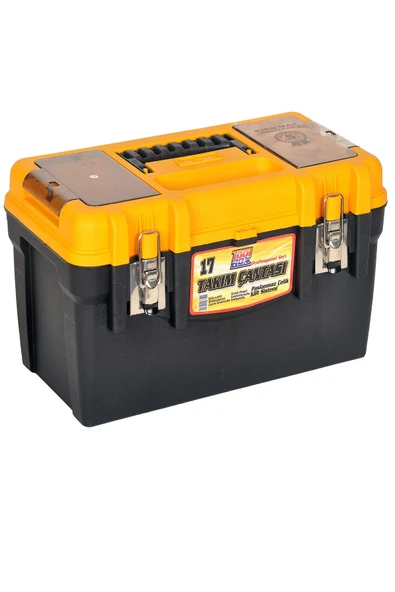 Takım çantası büyük boy 17 inç metal kilitli iç bölmeli Tamir Bakım Alet Takım Çantası 40X24X21 cm - Resim 5