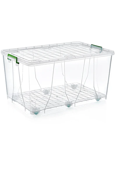 Çok Amaçlı Tekerlekli Mega Saklama Kutusu 120 Lt 42*51,5*80 Cm Ölçülerinde ürün görseli 1