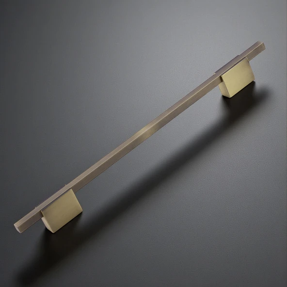 Boyut 320 mm Soft Antik Sarı Renk Metal Dolap Çekmece Kulbu Mutfak Dolabı Kapak Kulpları Mobilya - Resim 3